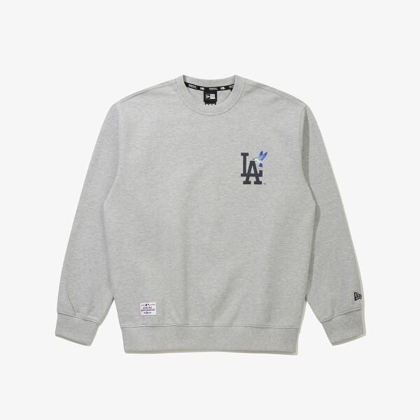 

New Era Mlb La Dodgers Sweatshirt Heather Gray Grey/L