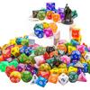 35 Polyhedral Dice with 5 Black Pouches, 5 Complete Colors Dice Sets of D4-D20 Compatible with DND RPG Table Games JXB