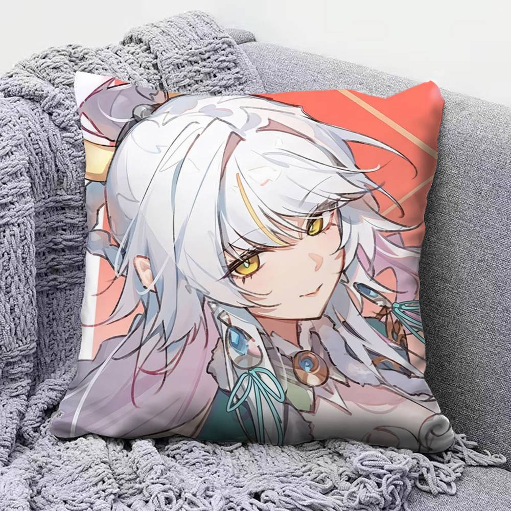 Zibai Genshin impact Game Home Sofa Cushion Covers and Aecorative Custom Pillow Covers