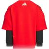 New Adidas Sweatshirt Ruby Red/black Children Aged 3-7 Years Old JM5837