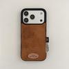 Autumn/Winter Retro Solid Suede Plush iPhone 17 Pro Max/16P/15/14 Case