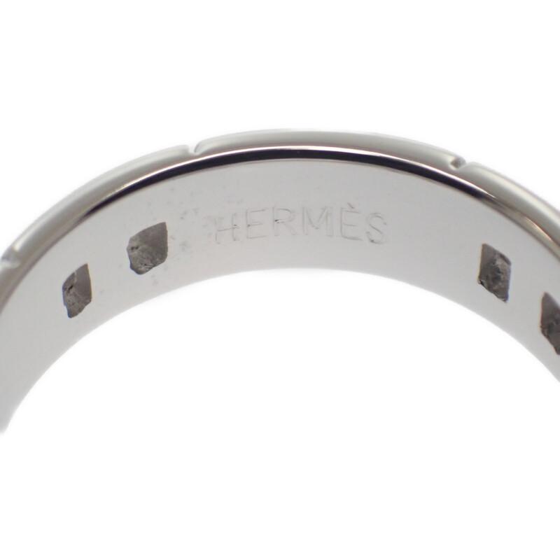 HERMES  #13(JP Size)  ring K18 white gold mens