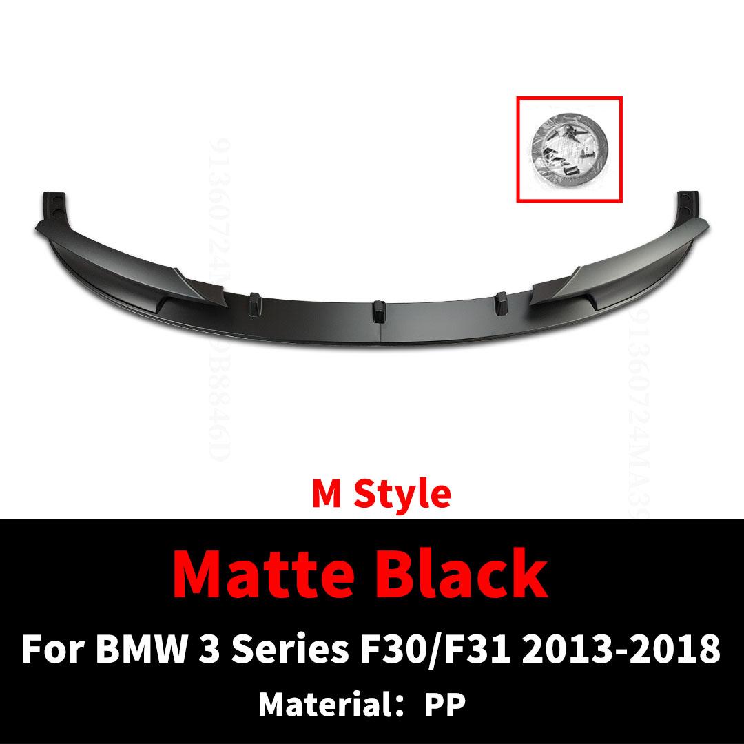

Sport Front Bumper Protector Lip Guard Cover Chin Deflector Trim For BMW 3 Series F30 F31 M Style Tuning 2012-2019 Facelift Kit матовый черный