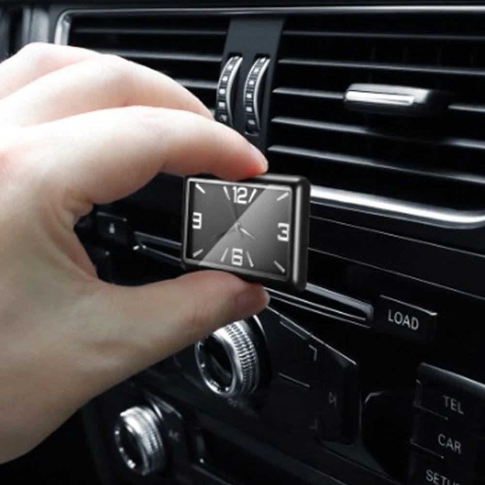 Premium 48mm Luminous Car Clock - Dual-Mount Digital Display with Night Glow for Dashboard & Air Vent