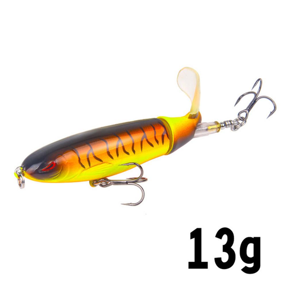 14cm Topwater Fishing Lure Whopper Popper Artificial Bait Hard Plopper Soft Rotating Tail Fishing Tackle Fishing Bait