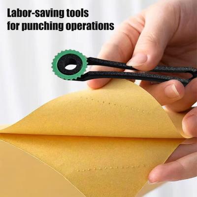 Cardboard Hole Punch Heavy Duty Plastic Cardboard Puncher Perforator Cutter Scoring Tool Portable Professional Paper Cardboard Tracing Wheel