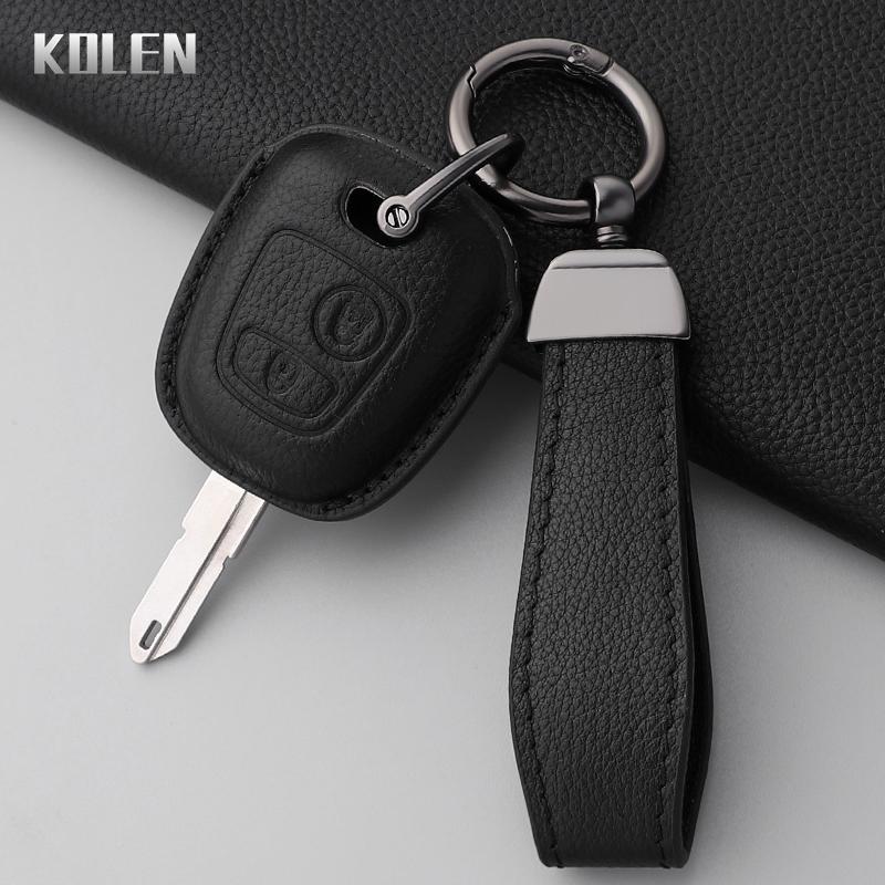 Genuine Leather Auto Key Fob Cover Case Housing Fit For Peugeot 106 107 206 207 306 307 406 407 Citroen C1 C2 C3 C4 Xsara Picasso Fit For Toyota