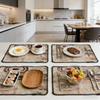 12x18 Inch Washable Cotton Linen Heat Insulation Dining Pads Stain Resistant Home Kitchen Restaurant Cafe Party Wedding Decor Rectangular Placemats