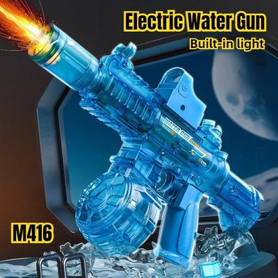 M416 Electric Water Gun Toys for Kids Led Simulation Fire Automatic Continuous Water Pistol Children Summer Outdoor Shooting Toy