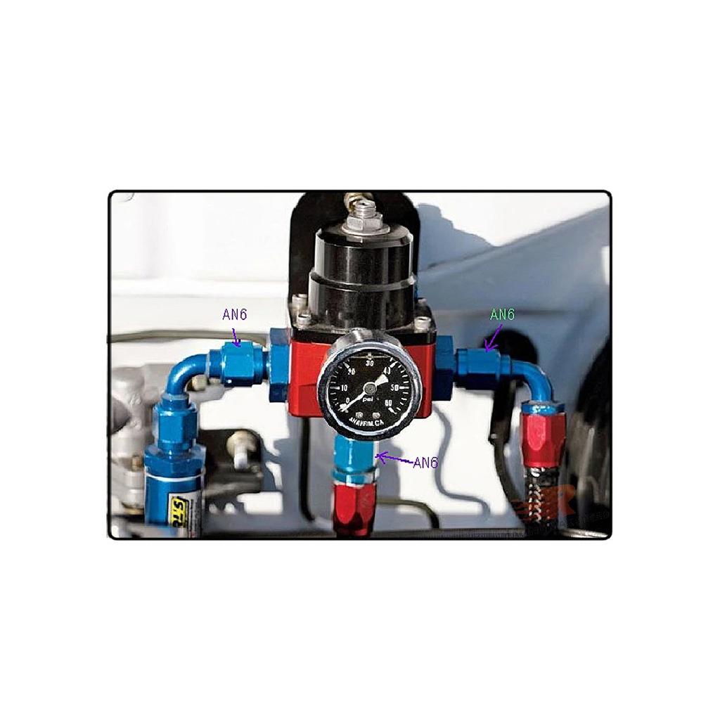 Universal Adjustable Fuel Pressure Regulator Oil 160psi 100psi Gauge AN6 AN 6 Fuel Pressure Regulator Kit Fitting End Colourful