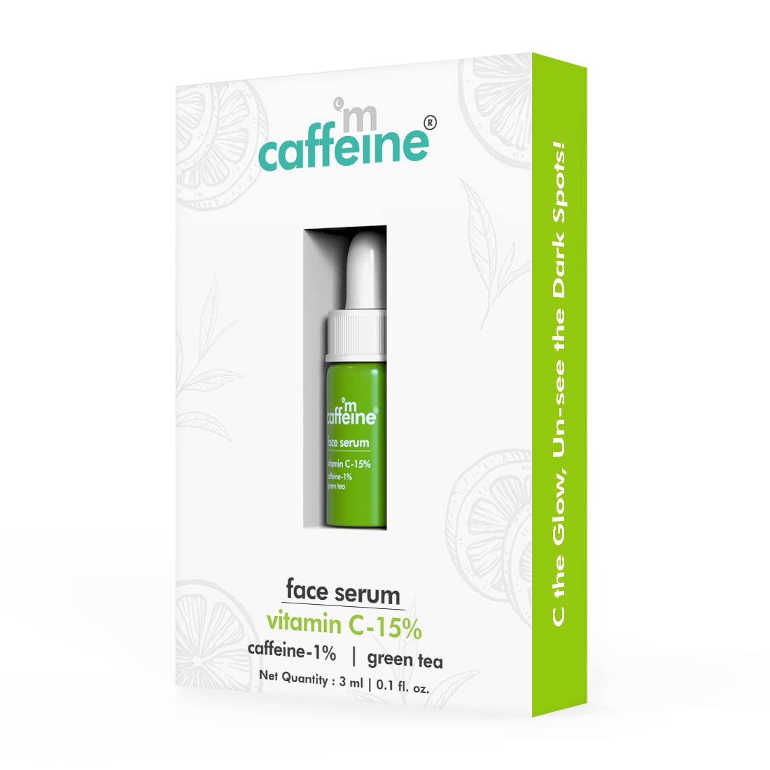 mCaffeine Сыворотка для лица с 15% витамином С, зеленым чаем и кофеином для сияющей, ровной кожи - 3 мл