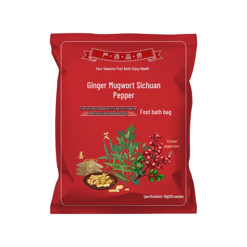 Mugwort & Ginger Foot Soak Bags with Sichuan Pepper - No-Boil, Sweat-Inducing Foot Bath Solution