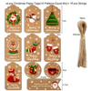 50pcs DIY Wrapping Supplies Xmas Decoration Christmas Labels Gift Wrapping Kraft Tag Hang Tags