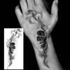 1 Sheet Scary Skull Grim Reaper Temporary Tattoos For Men Women Hand Arm Forearm, Realistic Fake Tattoo Sticker Halloween Tatoos