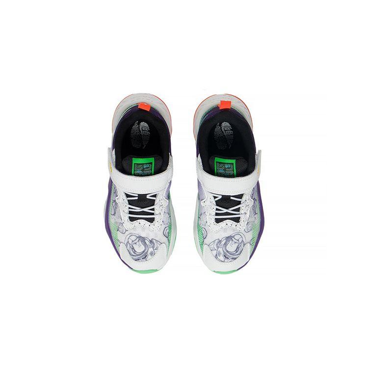 Disney X Li Ning Comfortable Versatile Non-Slip Shock Absorbing Durable Lightweight Kids Casual Shoes Kids Casual Shoes White Purple Green YKNS122-1