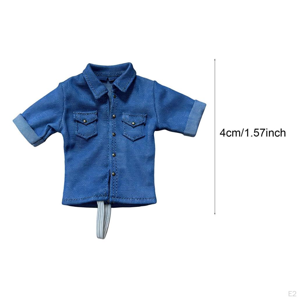 1:12 Scale Figure T Shirt Costume Versatile 2 inch Length Stylish Cosplay Fashion Toy Decor Body
