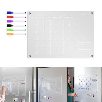 Monthly Acrylic Calendar Monthly Plan Stylish Transparent Weekly