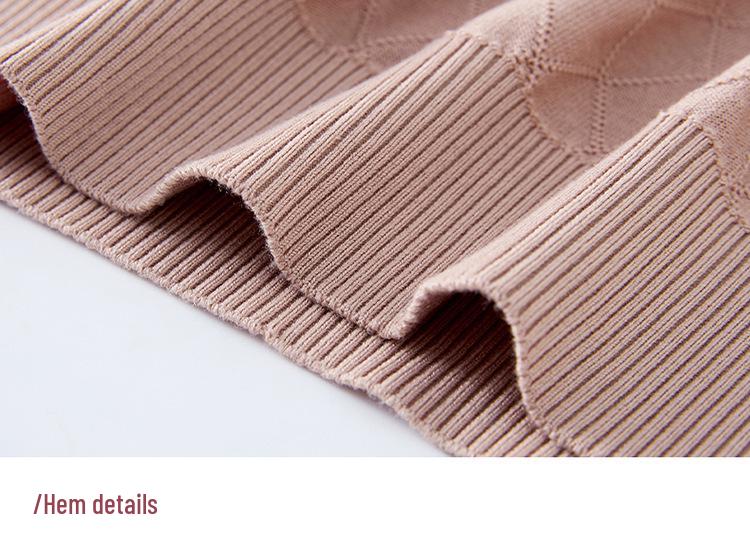 Chic Spring V-Neck Bow Pullover for Mature Women, Lightweight Knit Top for Spring & Autumn