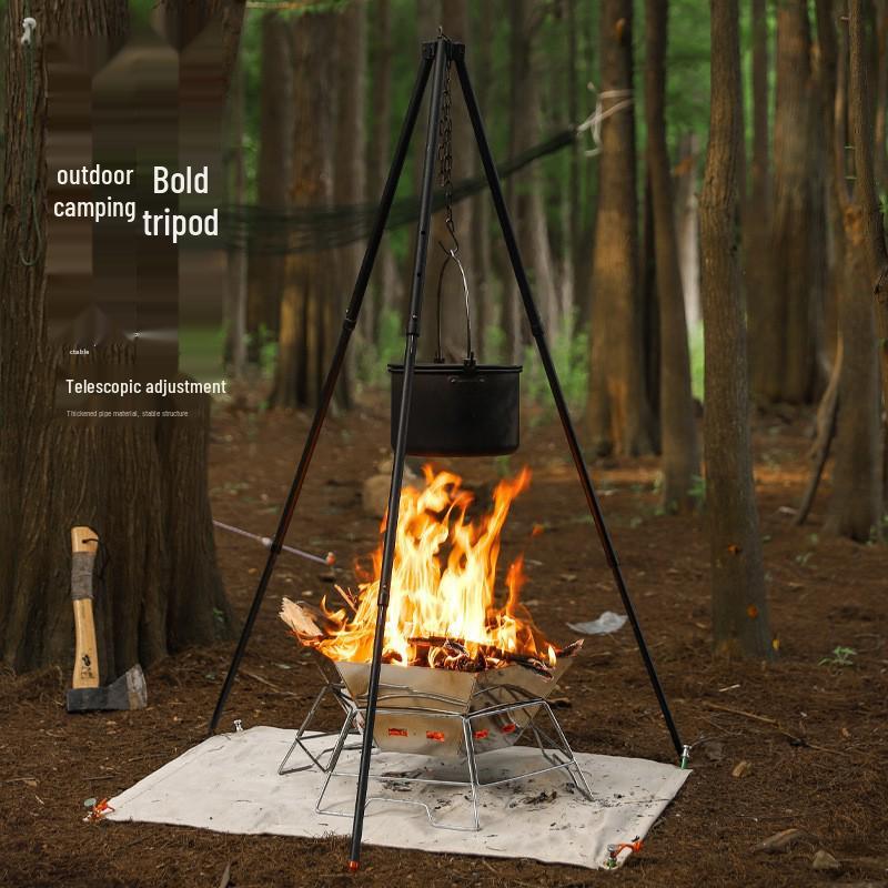 Adjustable Aluminum Camping Tripod Pot Stand