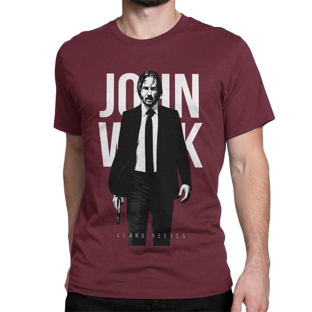 Vintage John Wick Movie T-Shirts Men Women Crew Neck Pure Cotton T Shirt Short Sleeve Tee Shirt 4XL 5XL Tops