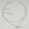 1pc Minimalist Faux Pearl Square Pendant Necklace With Double-Layer Chain, Suitable For Women's Daily, Date, Music Festival