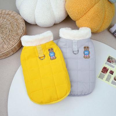 Roupas para animais de estimação bonito elegante inverno quente colete para cães à prova de vento casaco para animais de estimação para tempo frio uso diário