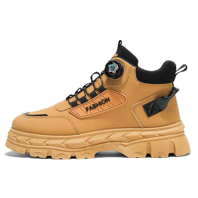 Winter single cotton Martin shoes rotating button lightweight velvet cotton shoes trendy sneakers