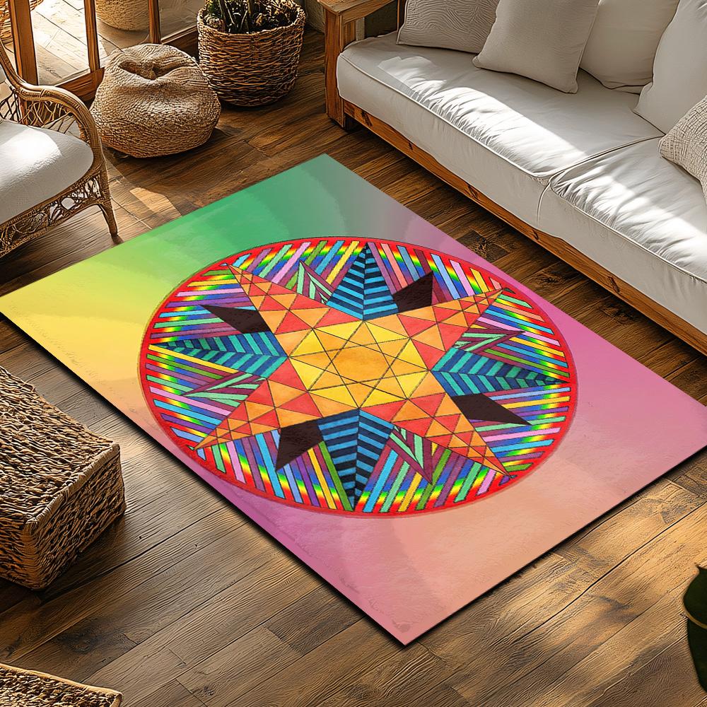 Unique Area Rug Modern Abstract Carpet Living Room Floor Mat Home Decor Geometric Design Non Slip Indoor Outdoor Rugs