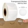 500 selbstklebende transparente Aufkleber