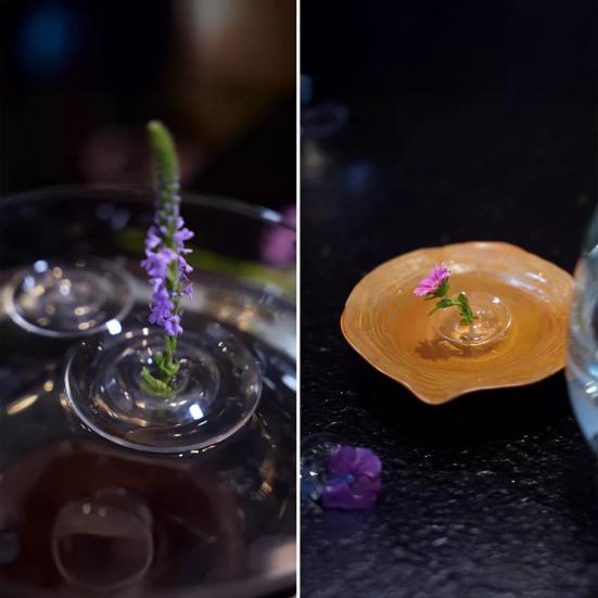 Floating Flower Stem Holder Clear Floating Floral Arrangement Holder Dynamic Rotation