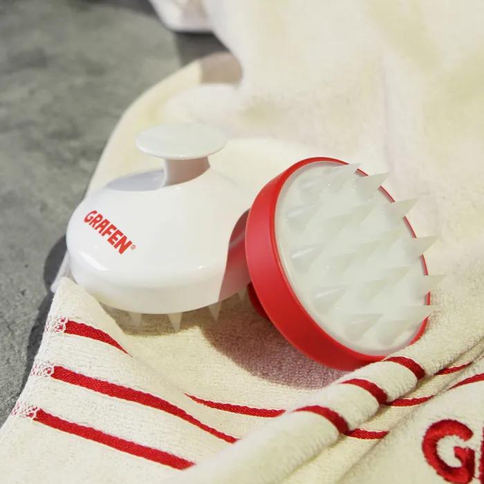 Edge Finger Shampoo Brush [Red/White]