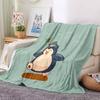 Snorlax Flannel Blanket, High quality Comfortable for All Seasons, Home Decor, Warmth and Comfort