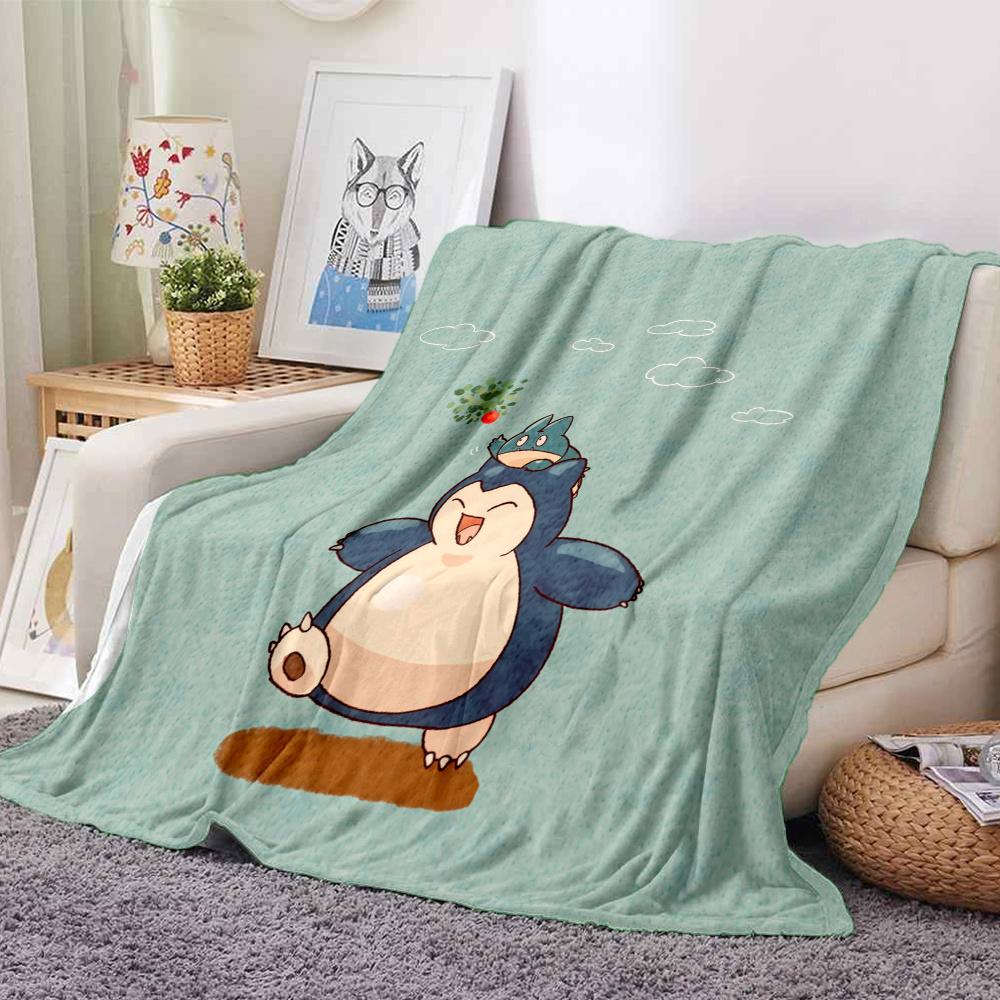 Snorlax Flannel Blanket, High quality Comfortable for All Seasons, Home Decor, Warmth and Comfort