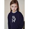 The Coffee Bean   Tea Leaf Navy Logo Embroidery Sweatshirt Ba12ts02nv