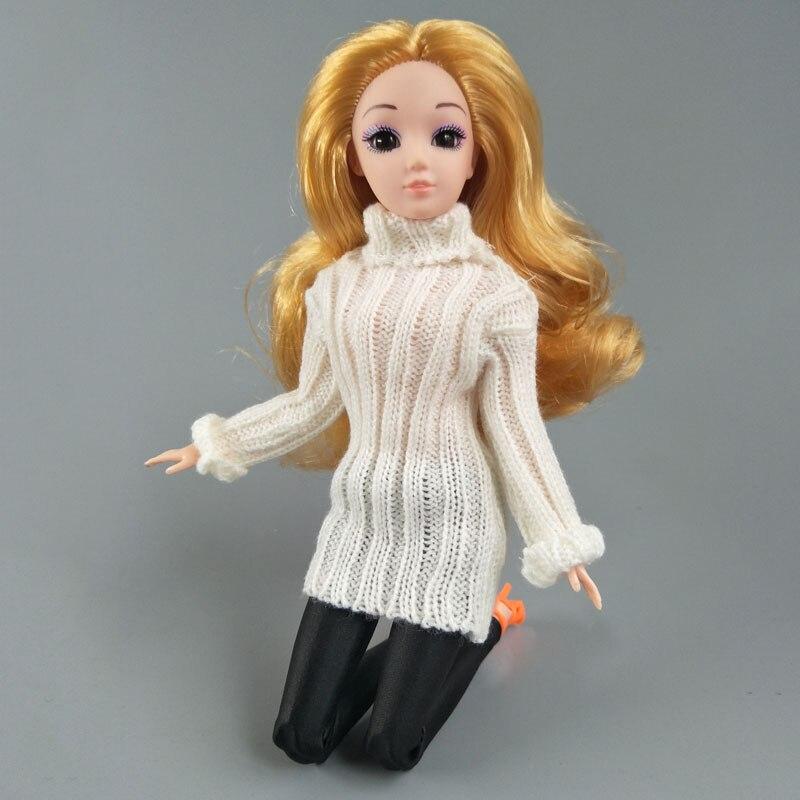 Knitted Woven Outfits Handmade Tops Clothes Sweater For Barbie Doll For 1:6 BJD Doll Gifts Kids Toy Dolls Accessories