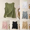 Damen Oberteile V-Ausschnitt Ärmellos Locker Geschnitten Weste Sommerhemd Casual Tanktops