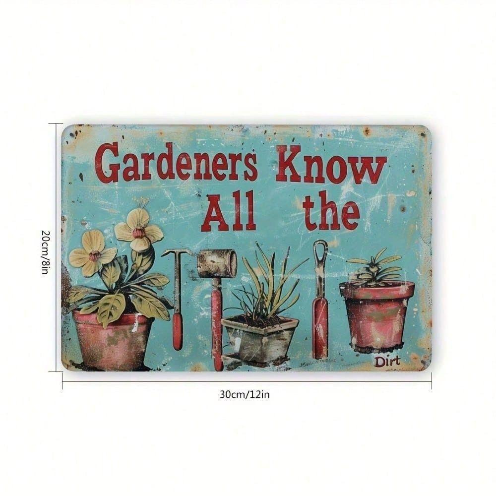 Metal Wall Art Poster, Funny Garden Decor, Gift for Countryside