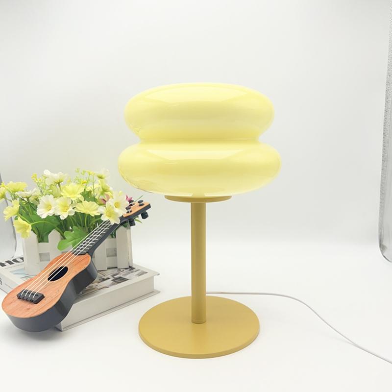 Ltalian Designer Home Decoration Glass Night Light Bedside Lamp Decoration for Bedroom Led Lights Table Desk Usb Aesthetic Room