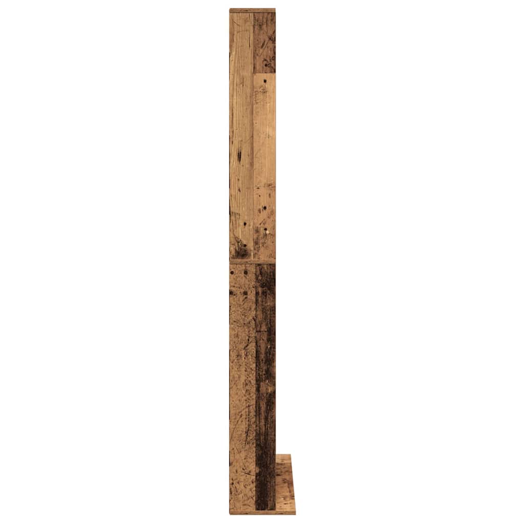 CD Shelf with Shelf Reclaimed Wood Look 101 x 23 x 177.5 cm Engineered Wood
