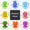 Cartoon Textured Suction Cup Sensory Stone Autism Anxiety Relief Pen Cover Fidget Toys for Kids Gifts Classroom Prizes