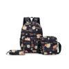 New schoolbag female multi-functional primary and secondary school students cute versatile three-piece combination backpack