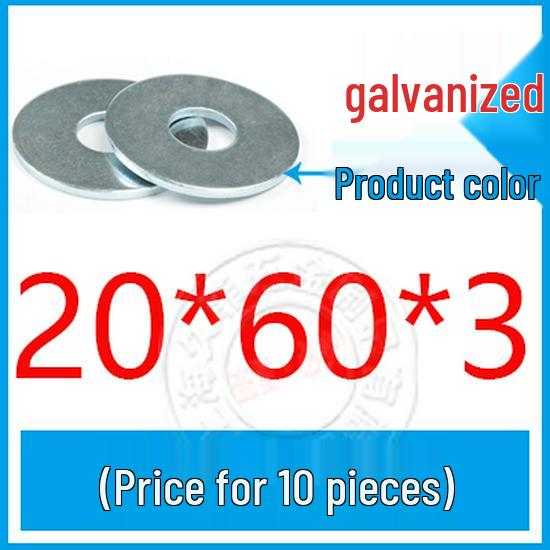 GB96-85 Carbon Steel Galvanized Thickened Oversized Flat Washer, Sizes M3-M20