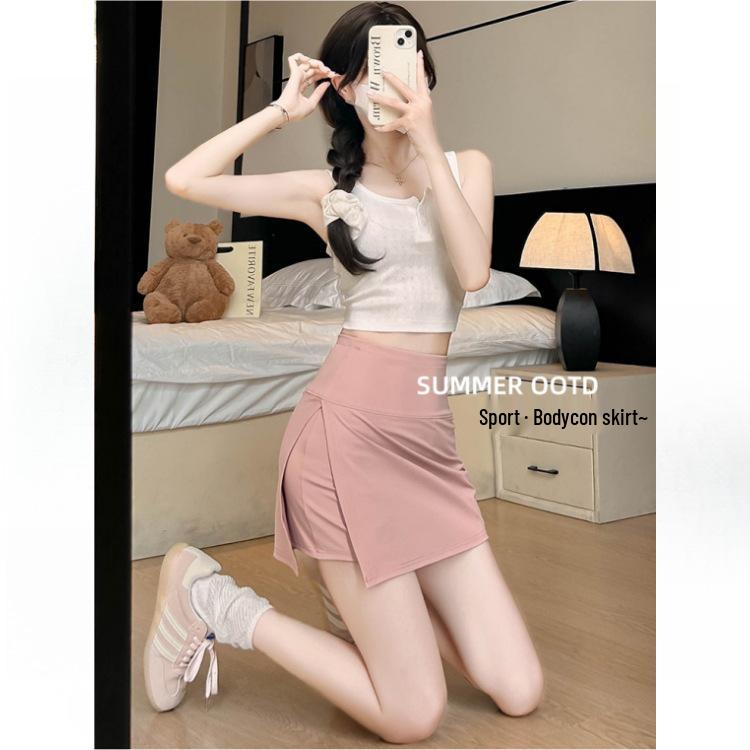 2024 Douyin High Waist Slimming A-line Bodycon Midi Skirt for Women