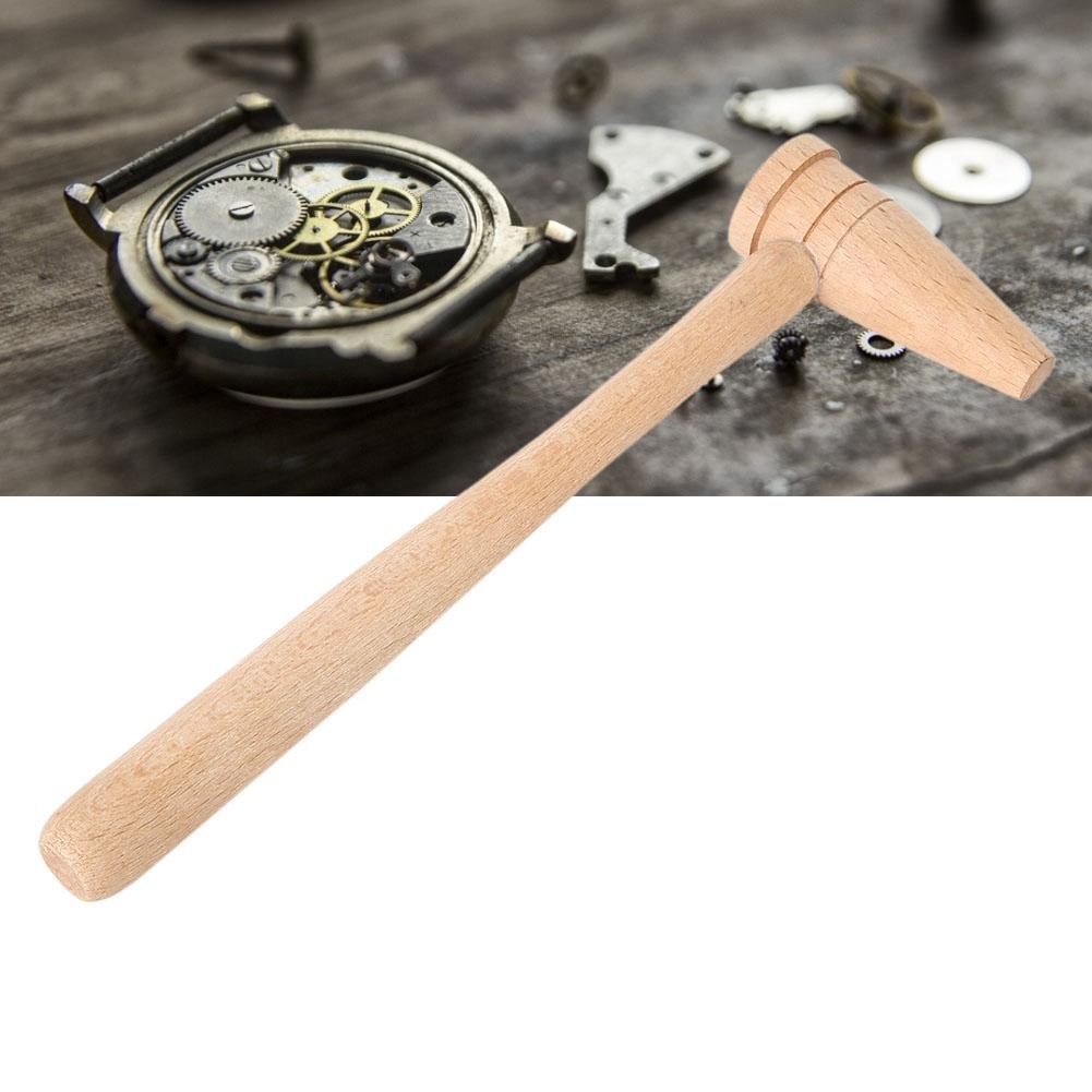 Wooden Hammer Watch Band Link Pin Remover Hammer Watch Repair Tool(B)