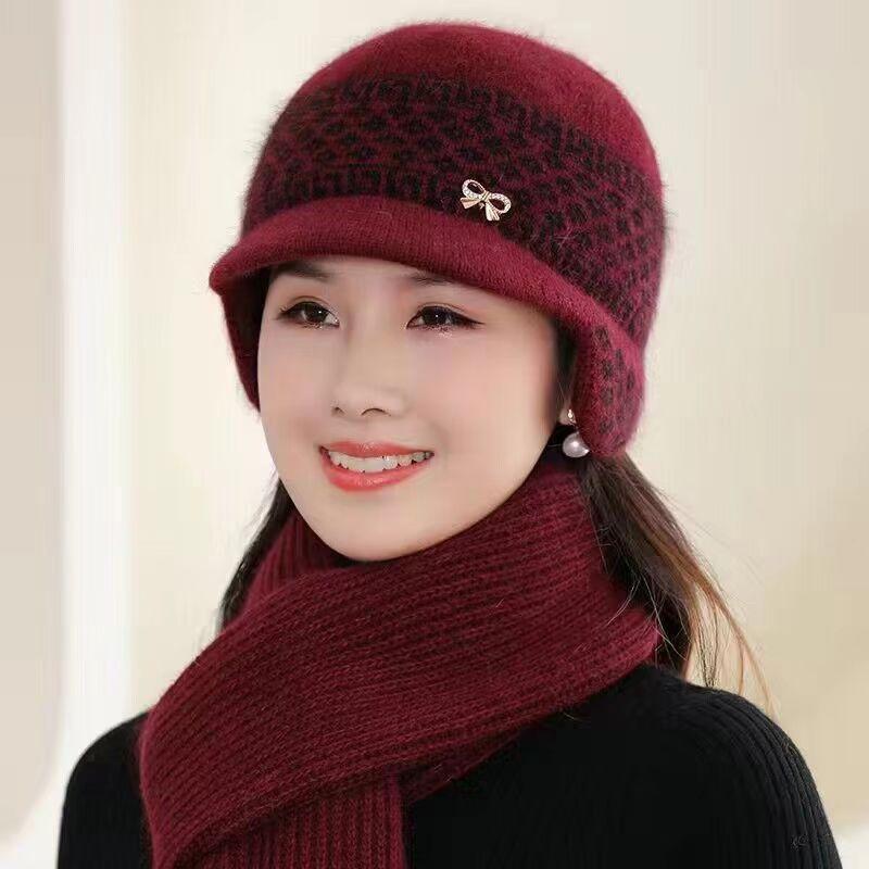 Winter Senior Hat Knitted Casual Warm Wool Hat