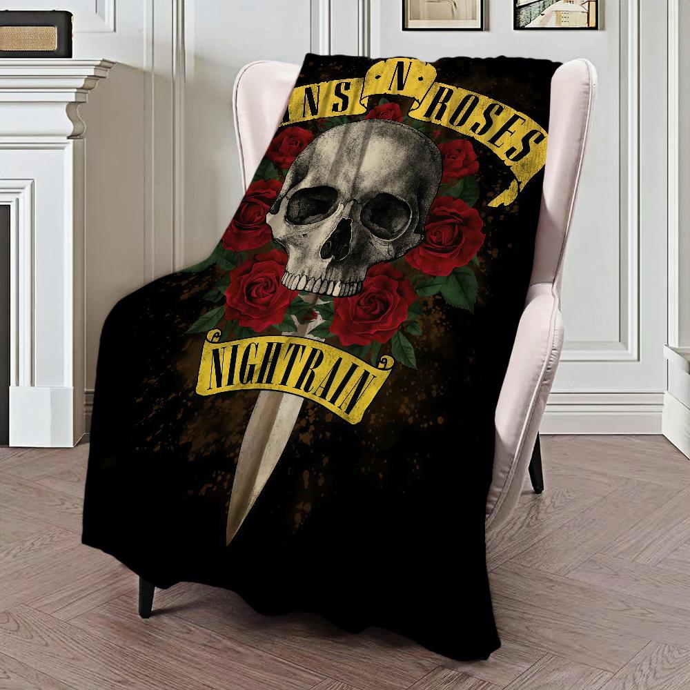 Rock Band G-GUNS N R-ROSES Blanket For Sofa Room Microfiber Bedding Blanket office Travel Gift Home