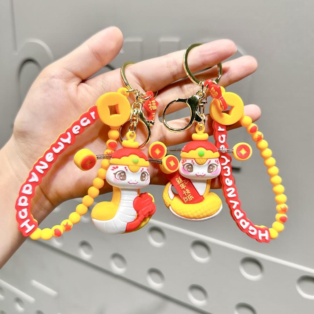 Zodiac Snake 2025 Keychain Colorful Silicone Pendant Excellent For Gifts Souvenirs And