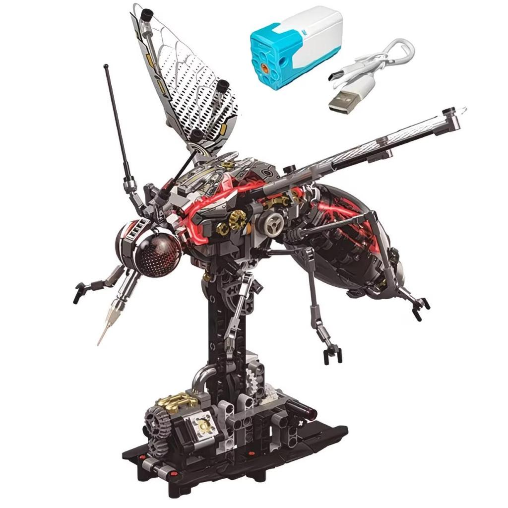 Creative Eagle Mechanical Building Blocks - Challenging Electric Light-Up Toy, Compatible with LEGO, Ideal Gift