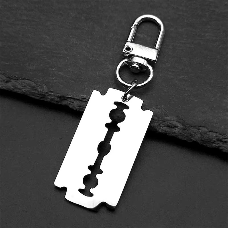 Collana Ciondolo Lama di Rasoio Hiphop Uomo Acciaio Inossidabile Forma Coltello Lama di Rasoio Rasoio Catena Gioielli N443S01