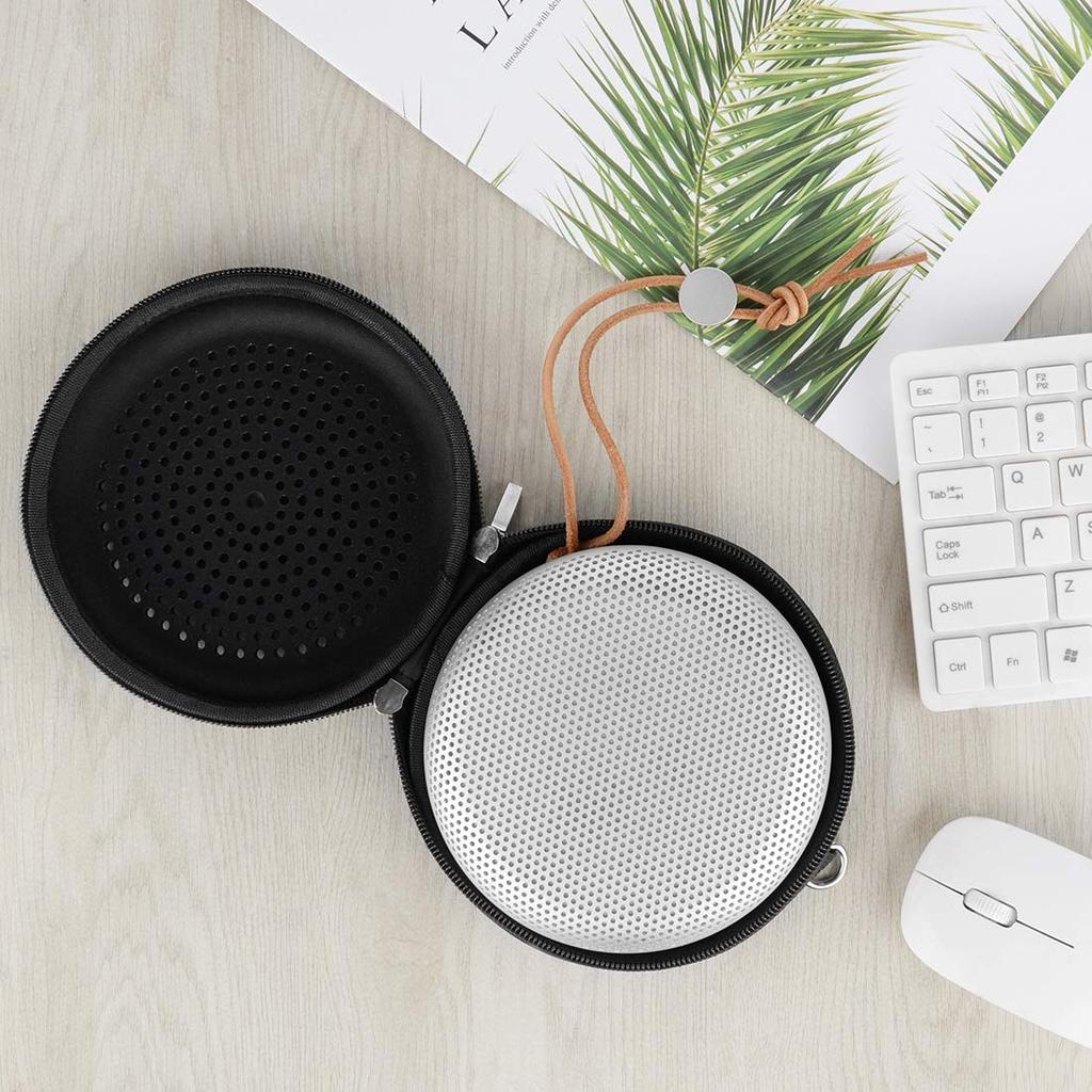 Geekria EVA Speaker Case Cover, Compatible with Bang & Olufsen Beosound A1 3rd Gen and Beoplay A1, Waterproof Bluetooth Speaker Case with Keychain Hoo